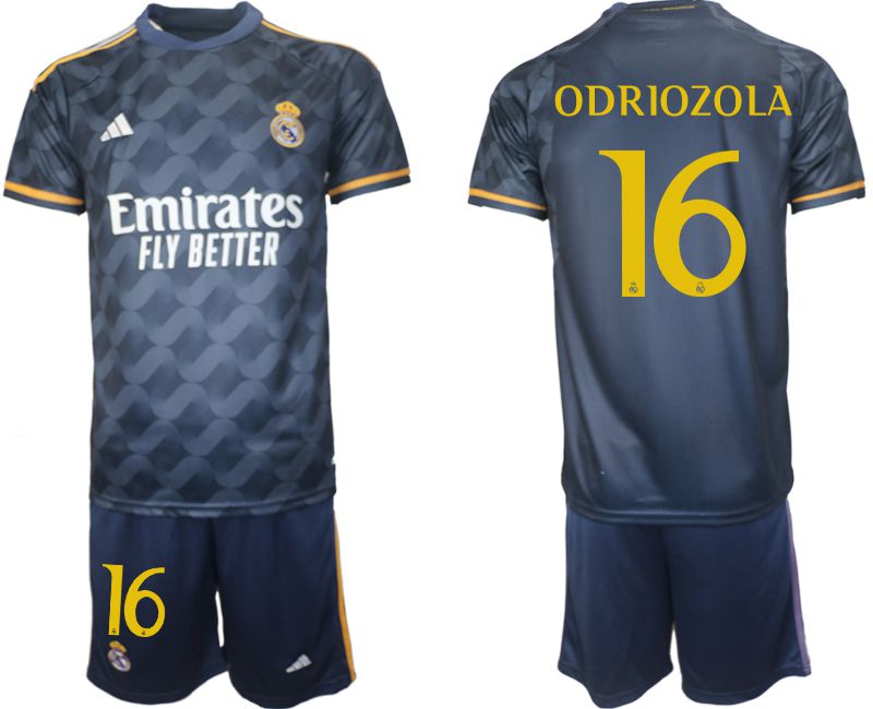 Men 2023-2024 Club Real Madrid away blue #16 Soccer Jersey